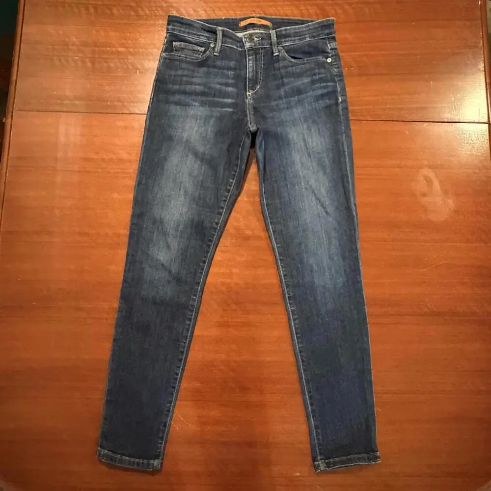 Joe's Jeans The Icon Ankle Mid Rise Skinny Jeans Chandra Blue Denim Size 27 - Picture 2 of 15